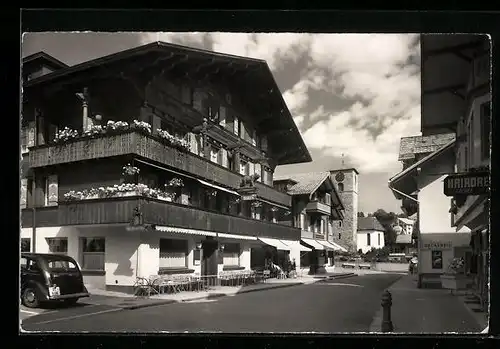 AK Adelboden, Dorfstrasse mit Hotel Bären