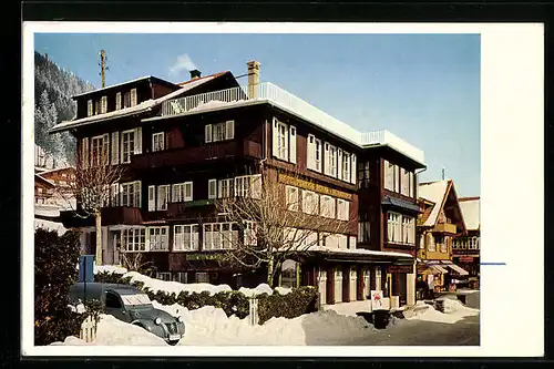 AK Adelboden, Hotel Bernerhof im Schnee