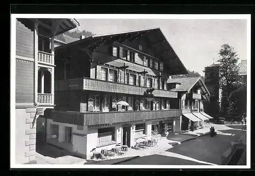AK Adelboden, Hotel Gasthof zum Bären von P. Burn