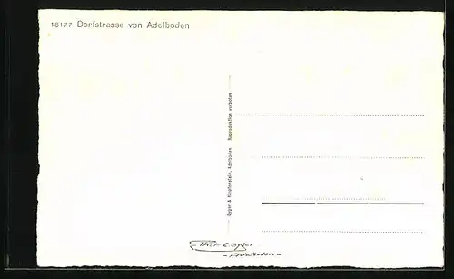 AK Adelboden, Dorfstrasse mit Friseurgeschäft