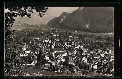 AK Stans, Teilansicht mit Kirche