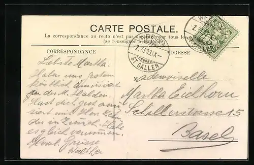 AK Glarus, Teilansicht mit Glärnisch