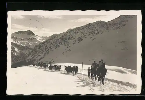 AK Arosa, Sonnige Schlittenfahrt