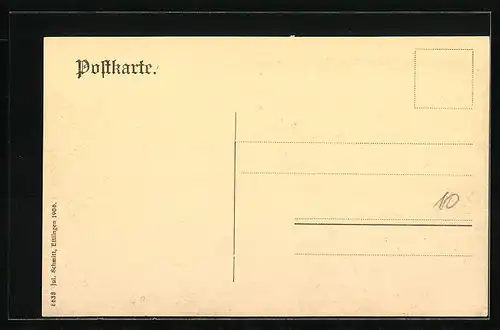 AK Ettlingen, Ortsansicht rechts der Alb