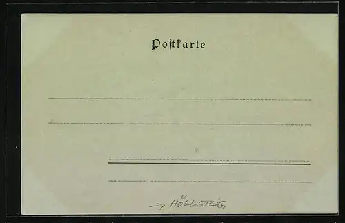 Mondschein-AK Höllsteig, Höllenthalbahn mit Ravenna-Tunnel