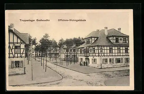 AK Grafenwöhr, Offiziers-Wohngebäude im Truppenlager