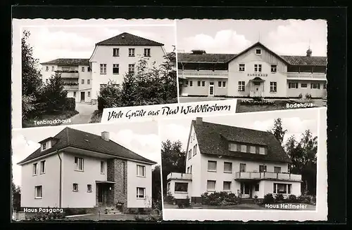 AK Bad Waldliesborn, Haus Pasgang, Haus Helfmeier, Badehaus und Tenbrockhaus