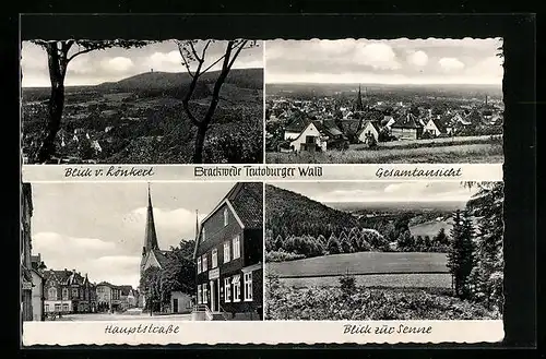 AK Brackwede /Teutoburger Wald, Gesamtansicht, Blick von Lönkert, Blick zur Senne, Hauptstrasse
