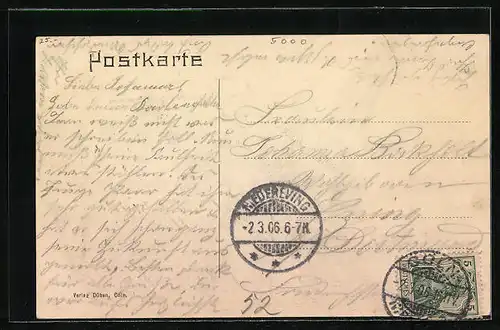 AK Cöln a. Rh., Am Bollwerk aus der Vogelschau