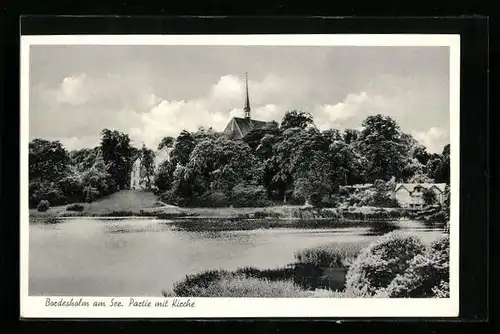 AK Bordesholm am See, Partie mit Kirche