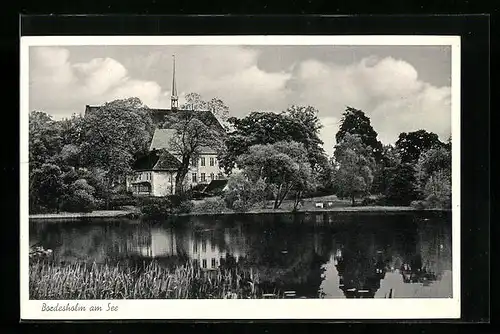 AK Bordesholm am See, Teilansicht über den See gesehen