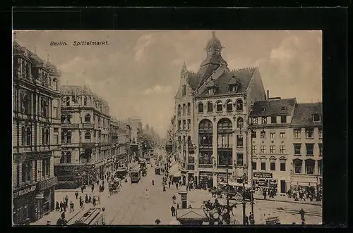 AK Berlin, Spittelmarkt aus der Vogelschau