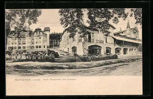 AK Schierke im Harz, Hotel Fürstenhöh und Kurhaus