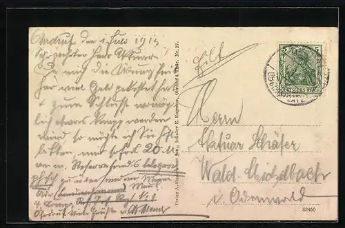 AK Ohrdruf i. Thür., Partie an der Strasse Ohrdruf-Oberhof