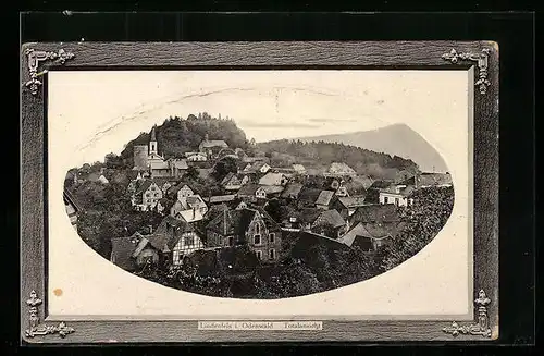 AK Lindenfels im Odenwald, Totalansicht aus der Vogelschau