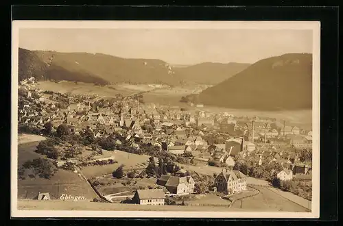 AK Ebingen, Totalansicht aus der Vogelschau
