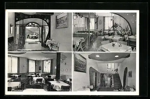 AK Hettigenbeuern, Pension und Erholungsheim Diedrich in vier Ansichten