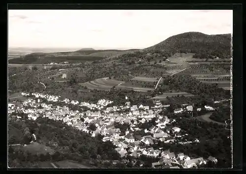 AK Neidlingen, Totalansicht vom Flugzeug aus