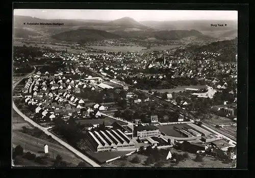 AK Weilheim /Teck, Panorama vom Flugzeug aus