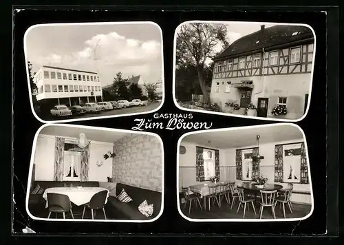 AK Dettingen /Teck, Gasthaus Zum Löwen in vier Ansichten