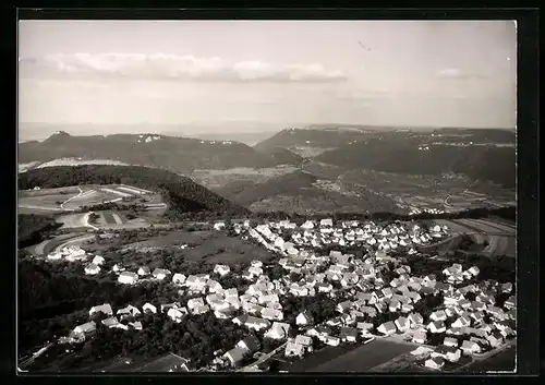 AK Erkenbrechtsweiler, Totalansicht vom Flugzeug aus