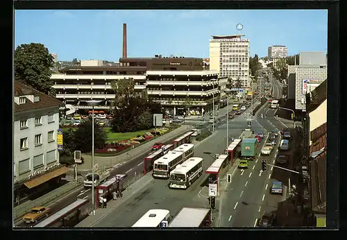 AK Reutlingen, Karlstrasse aus der Vogelschau