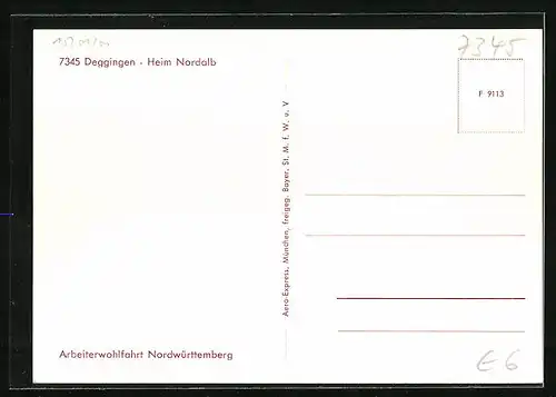 AK Deggingen, Heim Nordalb vom Flugzeug aus