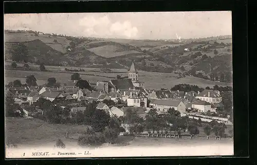 AK Menat, Panorama aus der Vogelschau