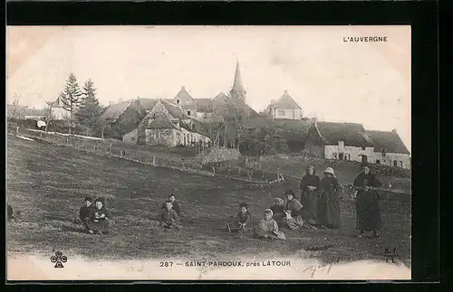 AK Saint-Pardoux, Ortsansicht mit Kirche