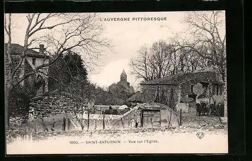 AK Saint-Saturnin, Vue sur l`Eglise