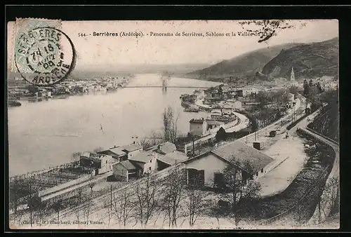 AK Serrières, Panorama Serrières, Sablons et la Vallèe du Rhone