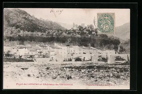 AK Ventadour, Pont de Labeaume et Chateau