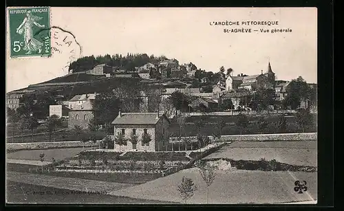 AK Saint-Agrève, Vue gènèrale