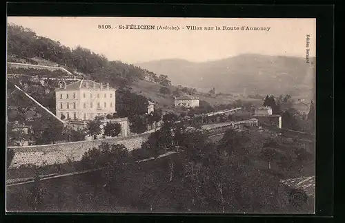 AK Saint-Fèlicien, Villas sur la Route d`Annonay