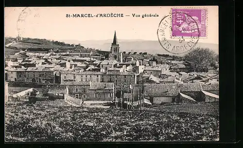 AK Saint-Marcel-d`Ardeche, Vue gènèrale