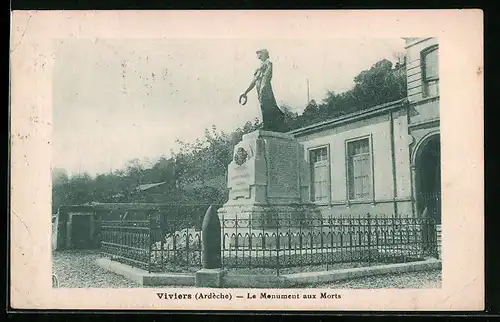 AK Viviers, Le Monument aux Morts