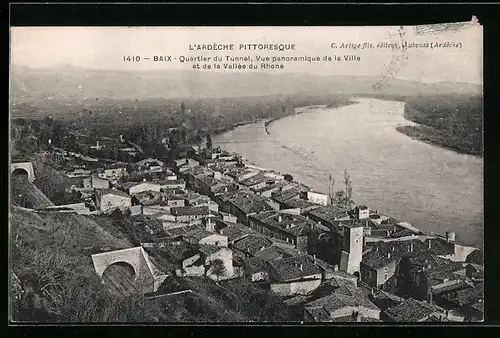 AK Baix, Quartier du Tunnel, Vue panoramique de la Ville et de la Vallèe du Rhone