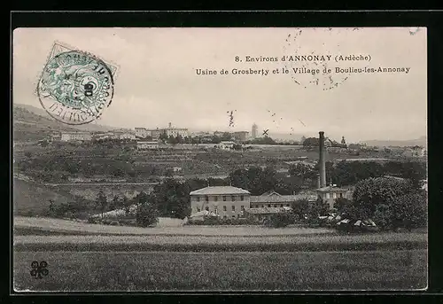 AK Boulieu-les-Annonay, Usine de Grosberty et le Village