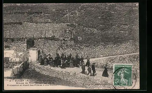 AK Burzet, Procession du Vendredi-Saint