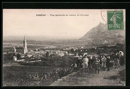 AK Cornas, Vue gènèrale et ruines de Crussol