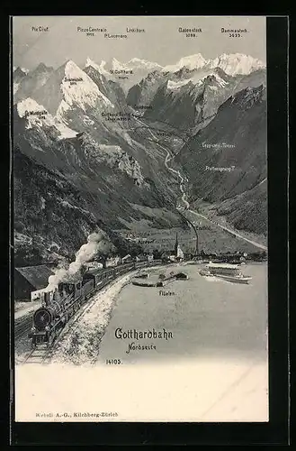 AK Flüelen, Gotthardbahn Nordseite