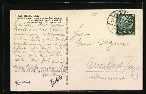 AK Bad Hersfeld, Gesamtansicht mit Stiftsruine