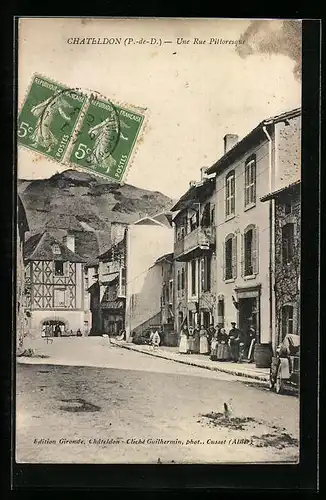 AK Chateldon, Une Rue Pittoresque