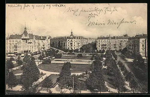 AK Berlin-Charlottenburg, Savignyplatz aus der Vogelschau