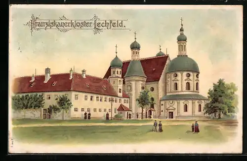 Künstler-AK Lechfeld, Franziskanerkloster