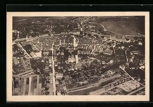 AK Schorndorf /Württ., Gesamtansicht vom Flugzeug aus
