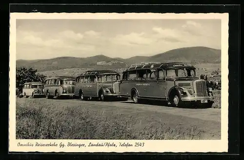 AK Landau /Pfalz, Omnibusse Reiseverkehr Gg. Blesinger