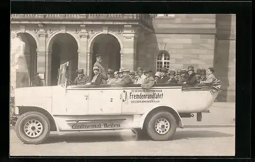 AK Männer bei einer Rundfahrt Vereinigte Nürnberger Fremdenrundfahrt