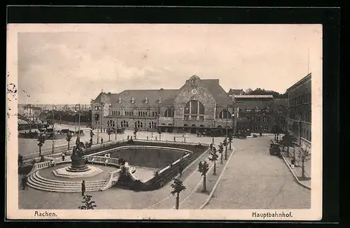 AK Aachen, Hauptbahnhof mit Anlagen