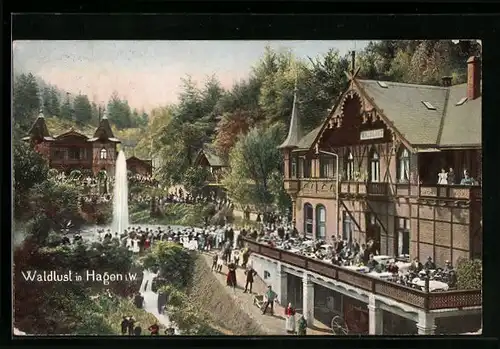 AK Hagen i. W., Gasthaus Waldlust